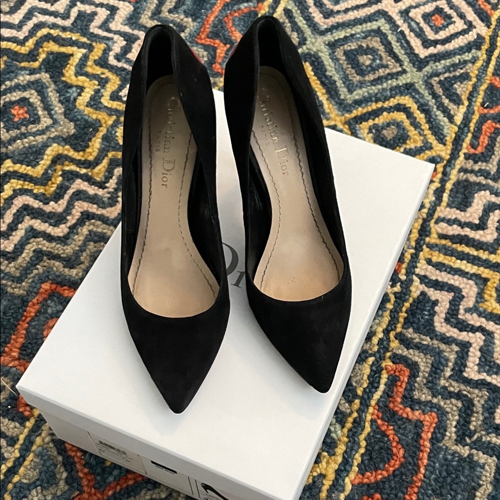 Dior Black and Red Heart Heels - Picture 4 of 10